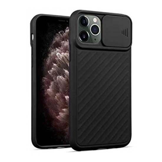 SILICONE COVER WITH CAMERA SHIELD FOR APPLE IPHONE 11 PRO MAX BLACK